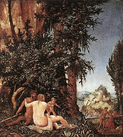 Landscape with Satyr Family, Albrecht Altdorfer